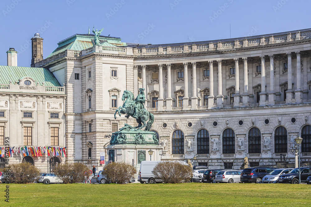 Fototapeta premium Monument of Prinz Eugen of Savoy in Hofburg, Vienna, Austria.