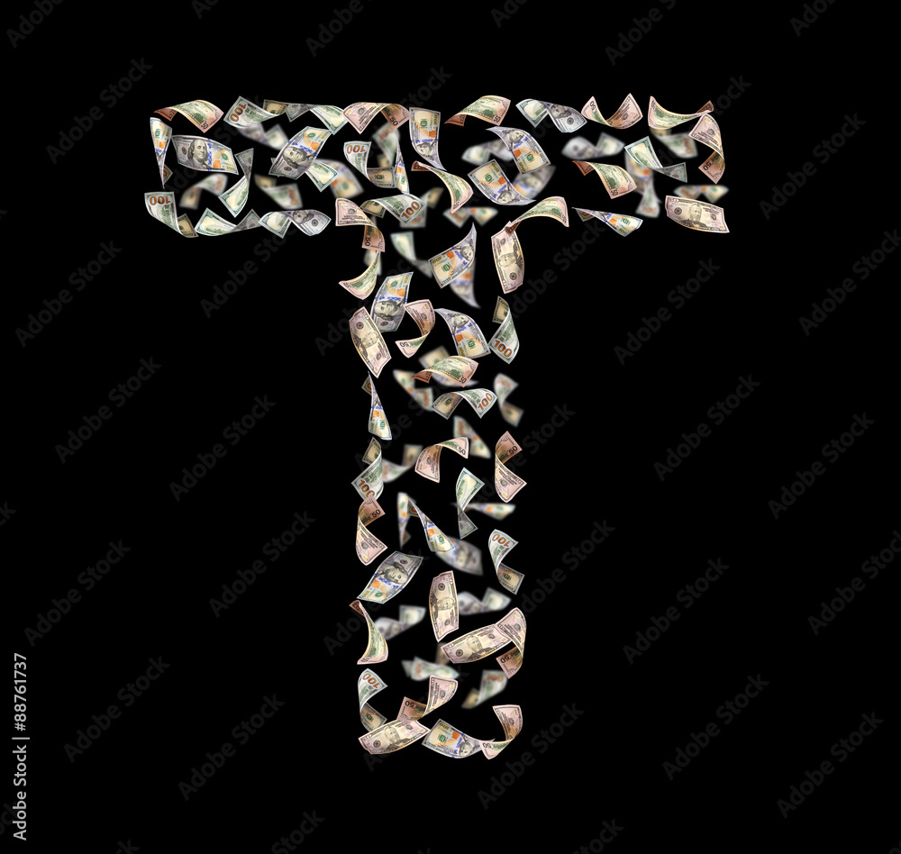 Obraz premium letter T