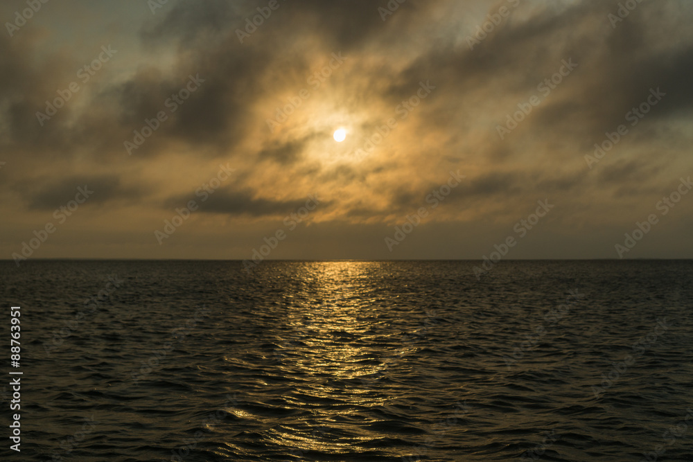 Naklejka premium Ålands archipelago golden sunset