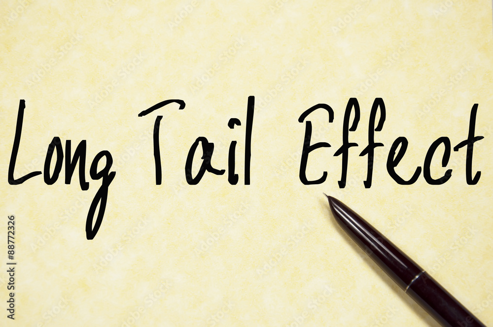 long tail effect text write on paper long tail effect text write on paper
