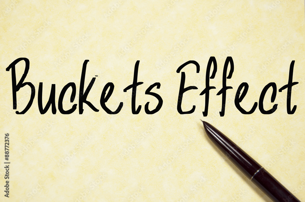 buckets effect write on paper
