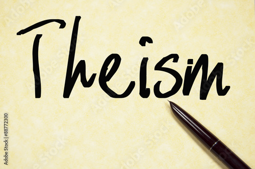 Slika na platnu theism word write on paper