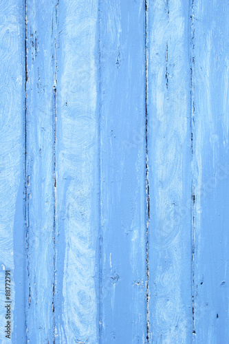 Painted blue wooden planks background