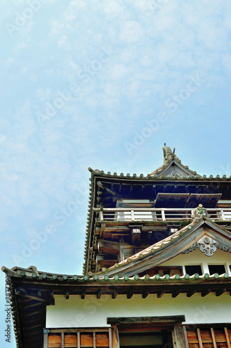 Castle tower of Maruoka castle in Sakai city,Fukui prefecture,Japan