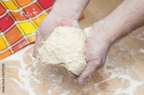 Freshly prepared bread dough