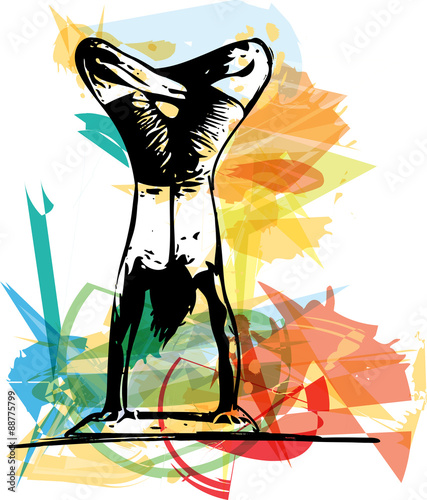 Yoga man illustration