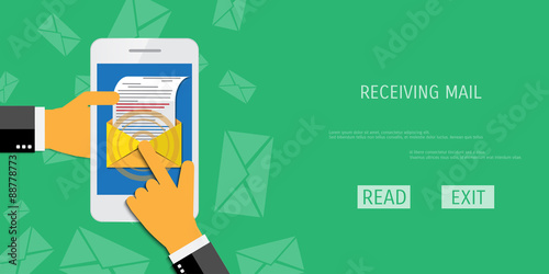 Vector receive mail web icon.