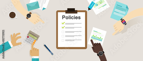 policies regulation concept list document company clipboard photo