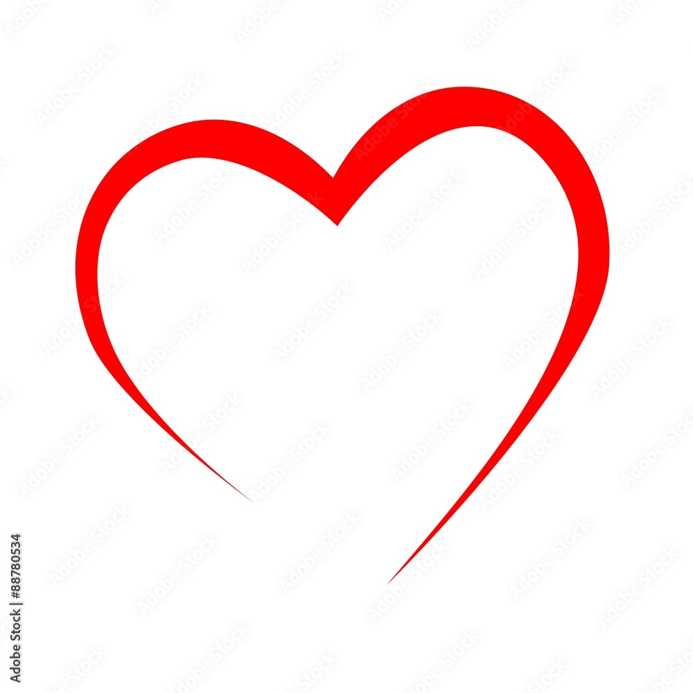 Red heart abstract