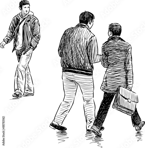 casual pedestrians
