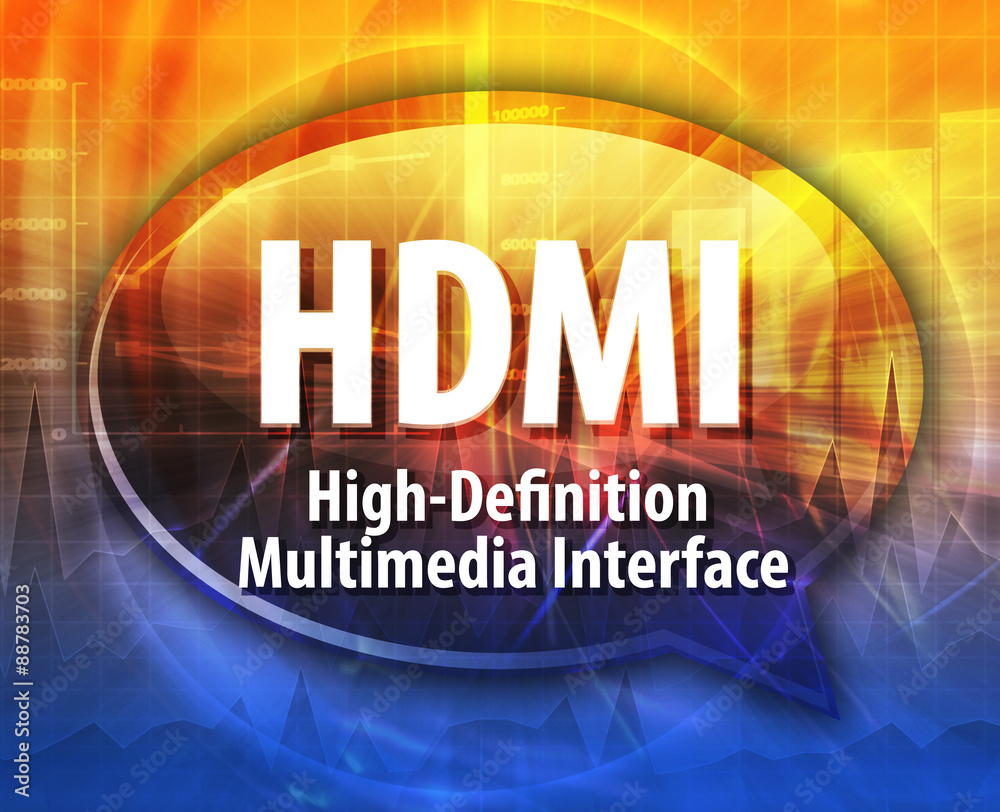 HDMI acronym bubble illustration Stock Illustration | Adobe Stock