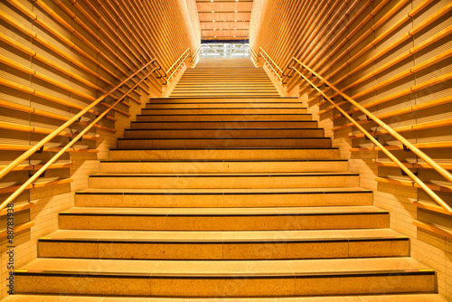 wood interior stairs