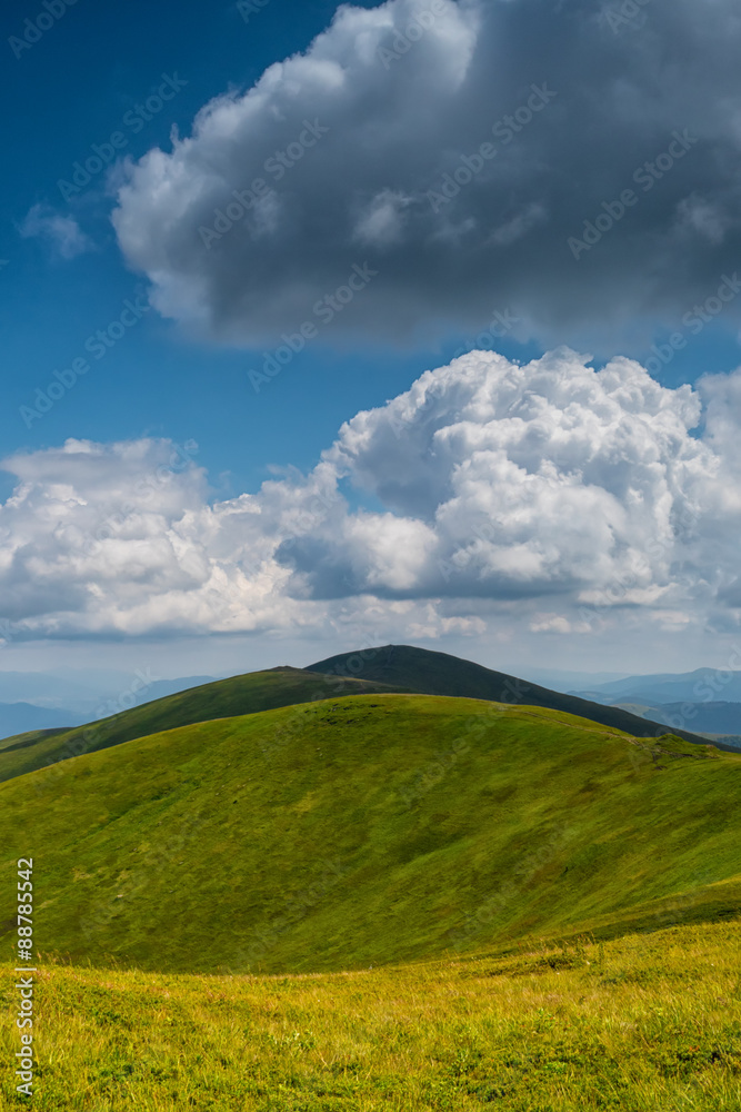 Landscape with clouds in the mountains Landscape with clouds in the mountains