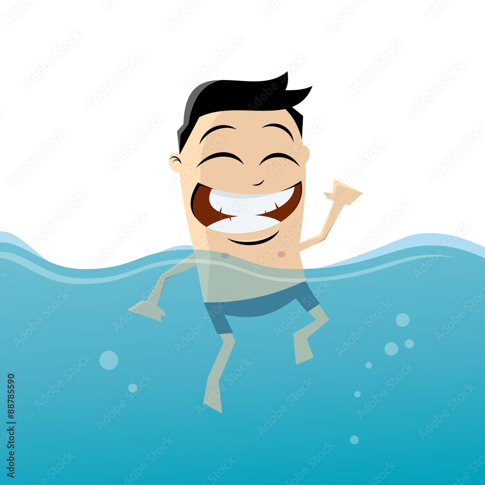 schwimmen wasser lustig spaß bad Stock Vector | Adobe Stock