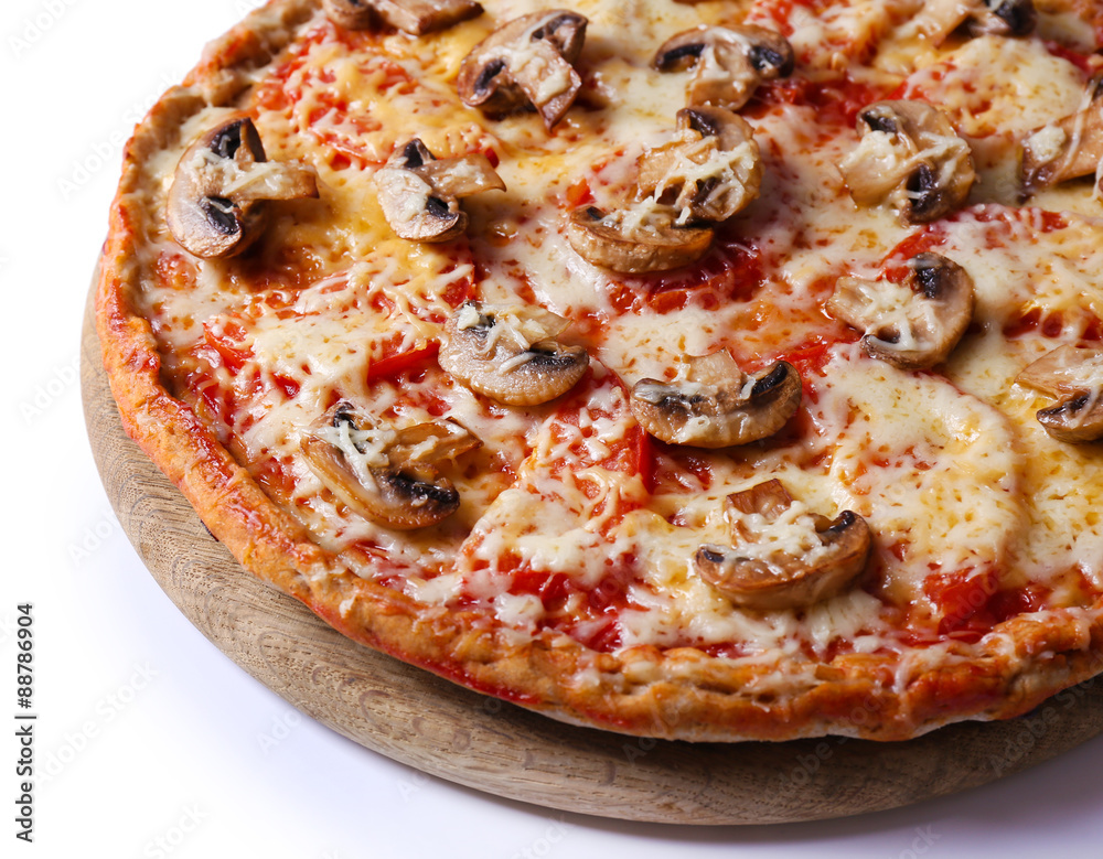 Tasty pizza with vegetables close up Tasty pizza with vegetables close up