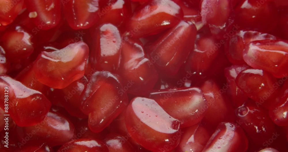 Macro shot of rotating Pomegranate Macro shot of rotating Pomegranate