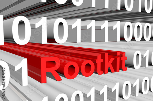 rootkit is presented in the form of binary code photo