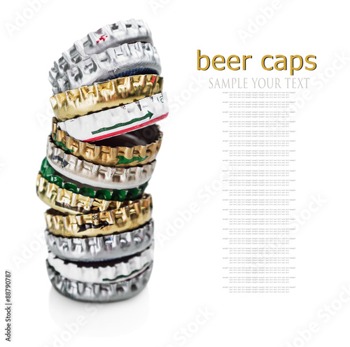 beer cap isolated on white