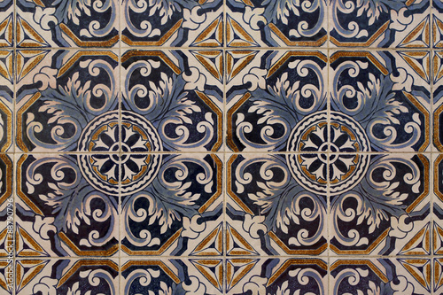 Detail of some typical portuguese tiles