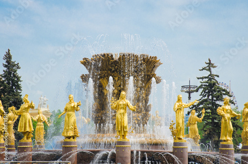 Moscow, Russia - Mayl 24, 2015: Fountain 