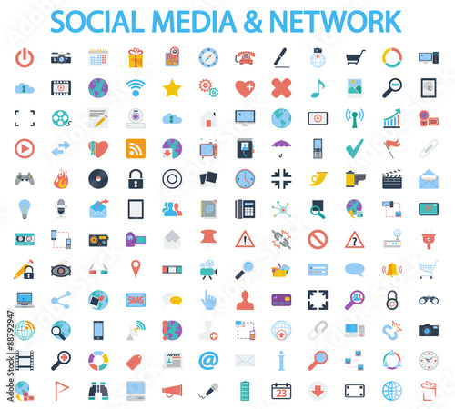 Social media and network icons