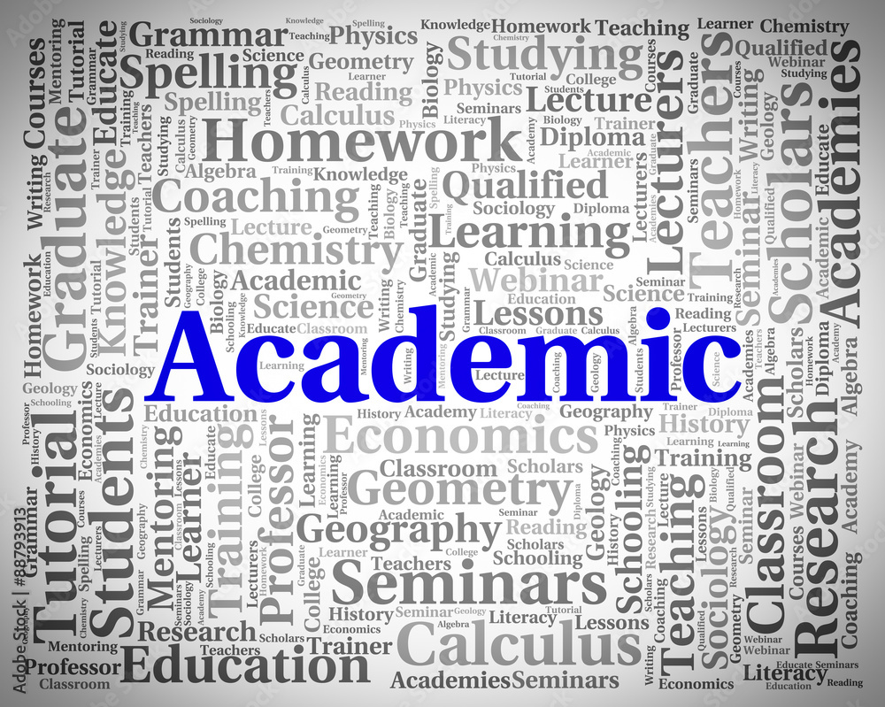 Fototapeta premium Academic Word Represents Military Academy And Academies