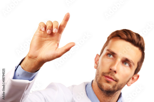 Doctor pointing his finger ...