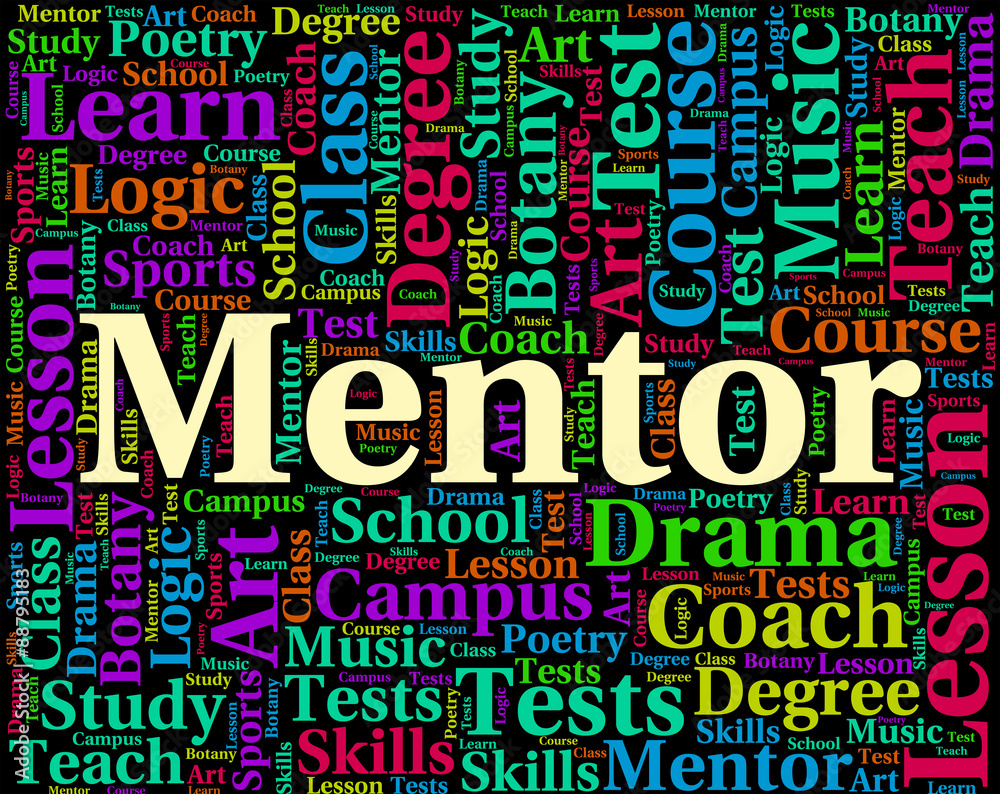 Mentor Word Adviser Counsellor And Confidants Illustration Adobe Stock