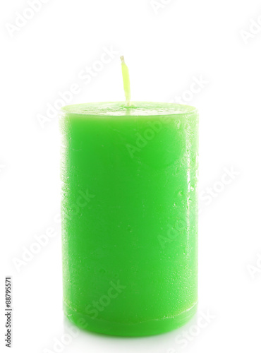 Beautiful candle, isolated on white