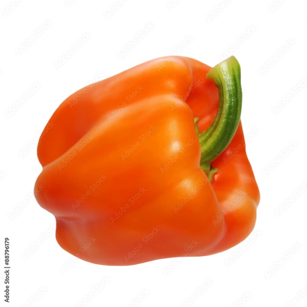  red bell pepper isolated on white background