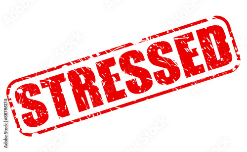Stressed red stamp text