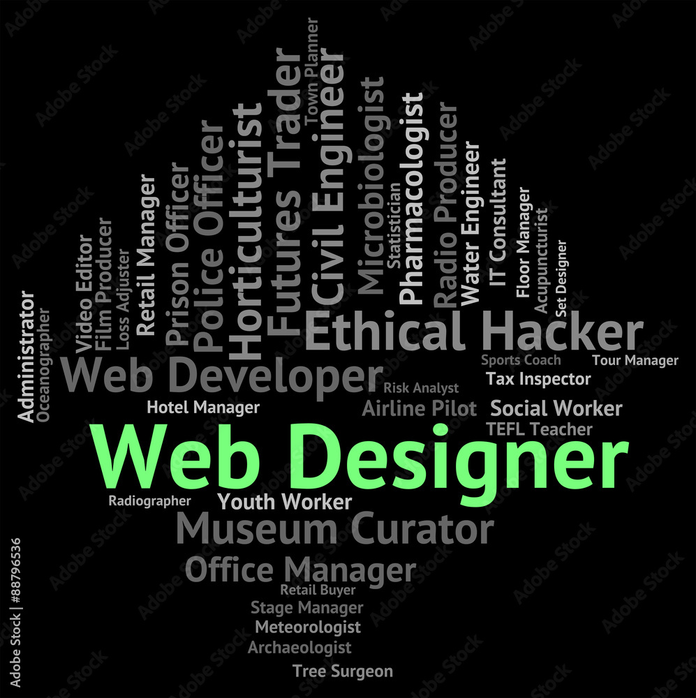 Web Designer Indicates Recruitment Www And Words Web Designer Indicates Recruitment Www And Words