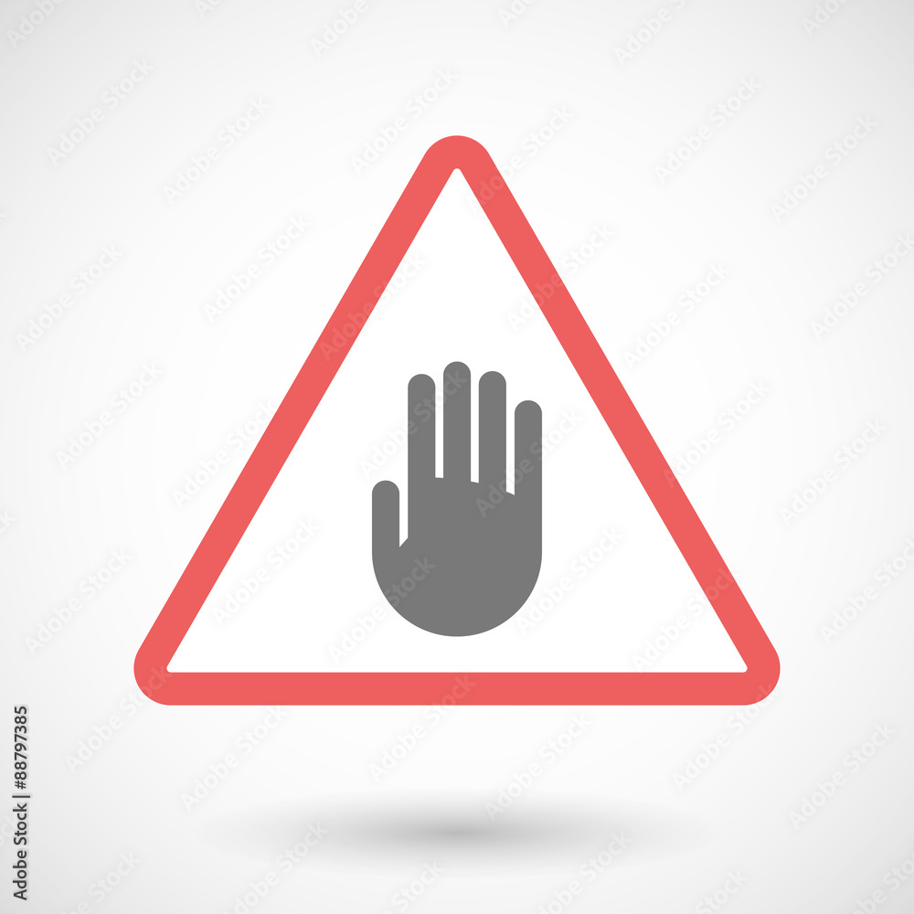 Obraz premium Warning signal with a hand