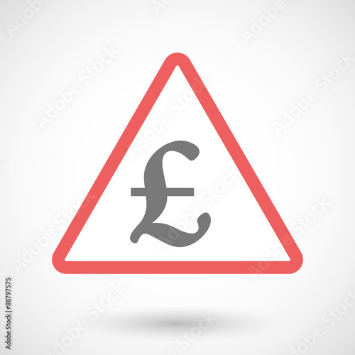 Warning signal with a pound sign