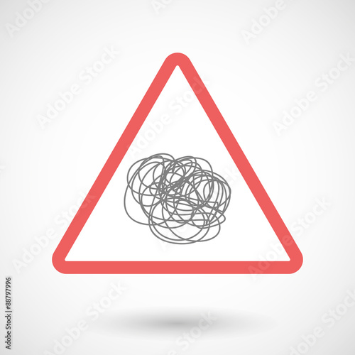 Warning signal with a doodle