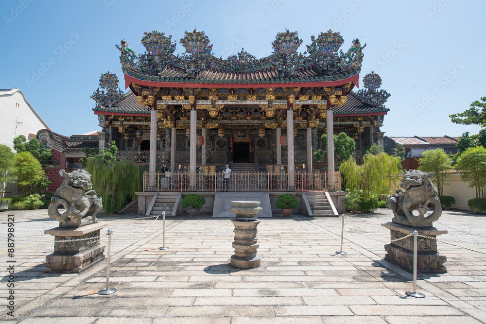 Khoo Kongsi, Chinese Clan House and temple at George town, the UNESCO world heritage site, Penang, Malaysia.