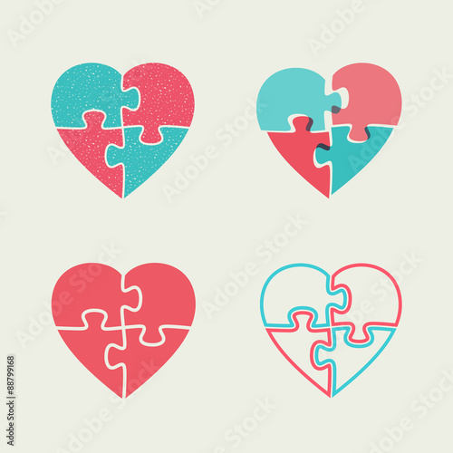 Puzzle hearts