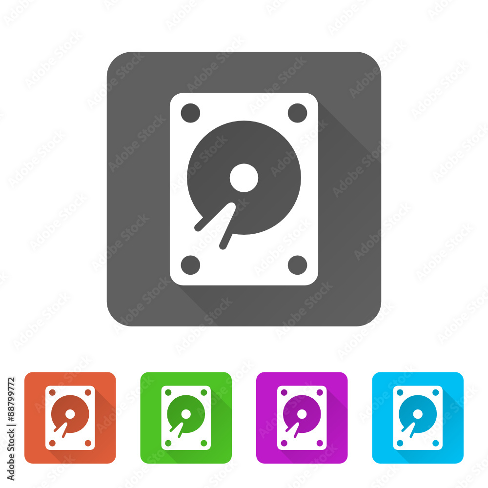 App Icon Long Shadow - 5 Colors App Icon Long Shadow - 5 Colors