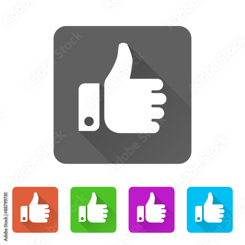 App Icon Long Shadow - 5 Colors