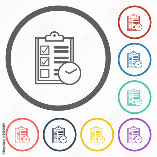 clipboard & clock icon