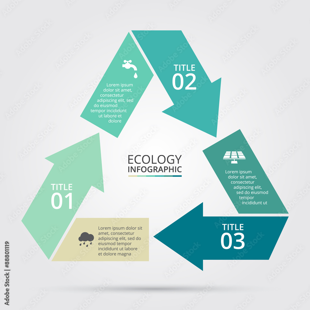 Vector circle nature infographic. Vector circle nature infographic.