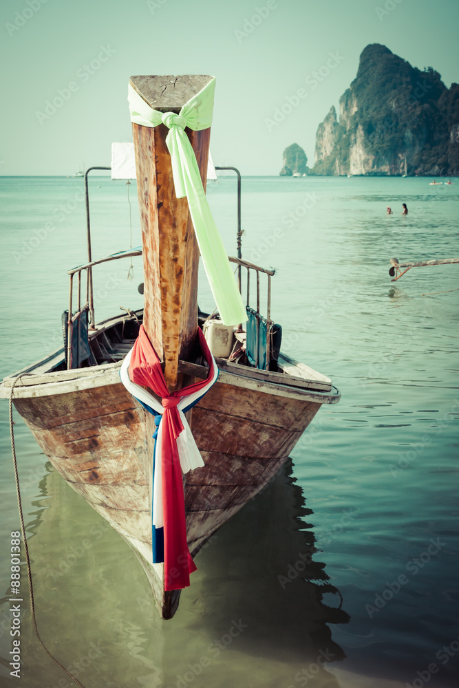 Traditional Thai longtail boat