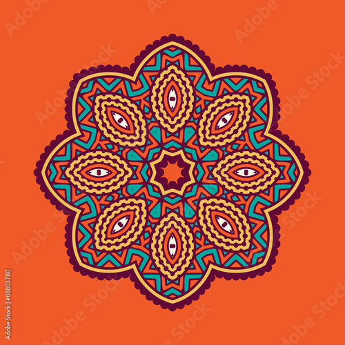 colored circular ornament in Oriental style