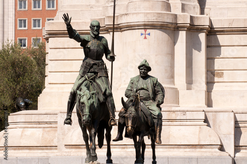 Cervantes Denkmal Plaza de Espana Madrid  photo