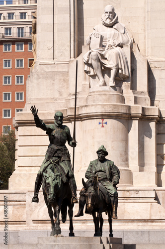 Cervantes Denkmal Plaza de Espana Madrid 