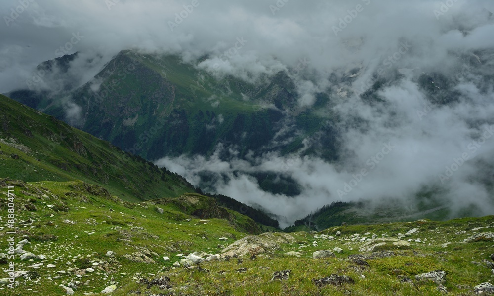 Clouds in valley Clouds in valley