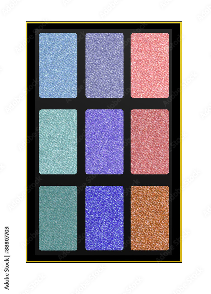 Fototapeta premium set of pastel eyeshadows isolated on white background