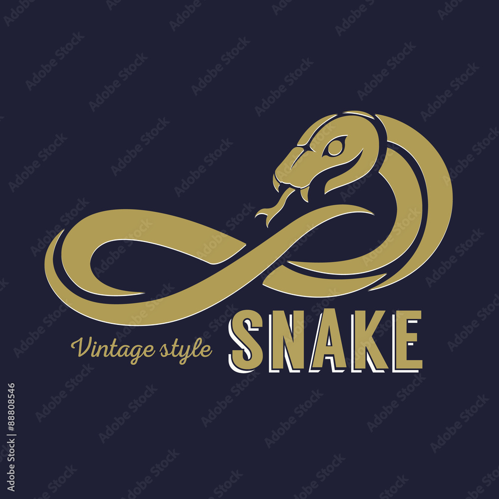 Naklejka premium snake logo
