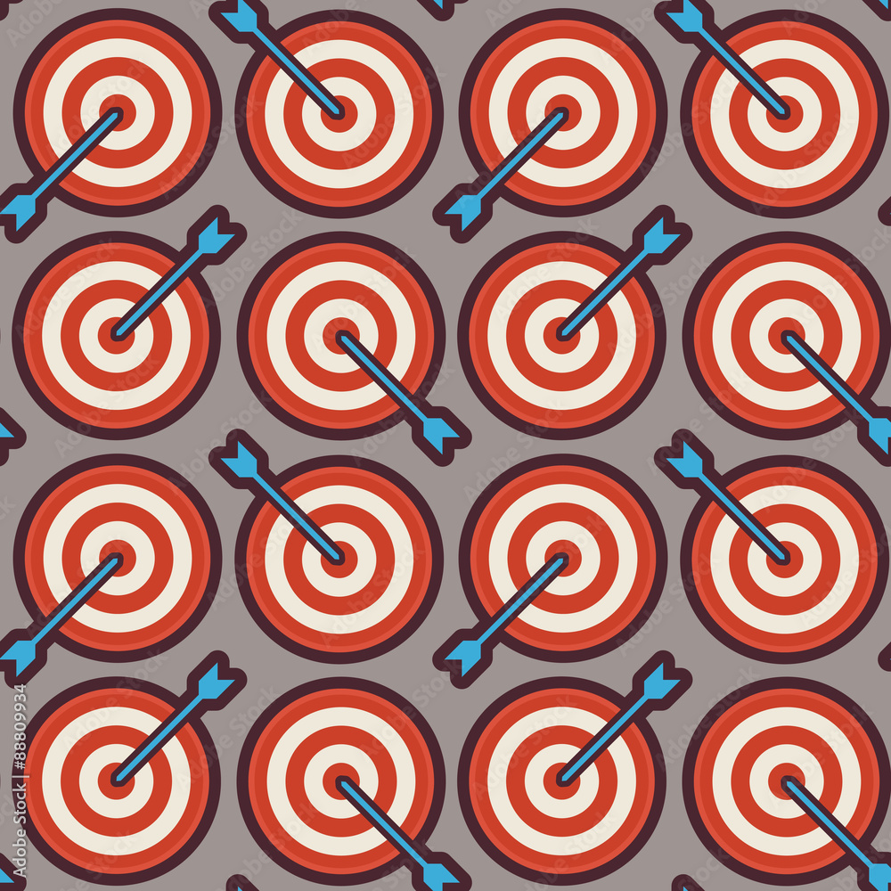 Flat Vector Seamless Sport and Recreation Target  Competition