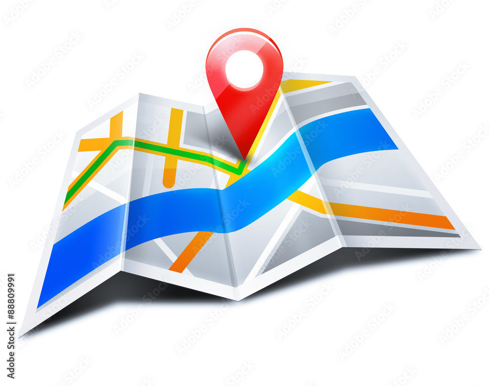 GPS Navigation & Map  - obrazy, fototapety, plakaty 